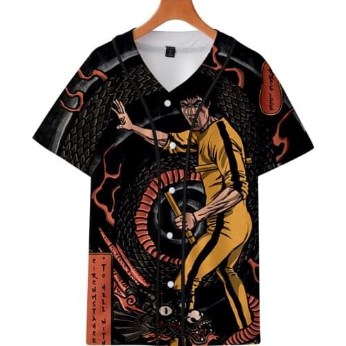 Fashion Be Water My Friends 3D Print baseball Tshirt Hot Sale men Women Summer Short Sleeve Tshirt Popular Harajuku Clothes tops