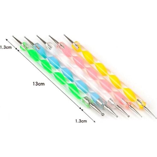 Dotting Tool Set 5pcs Diamond Painting Pen Wax Tip Rhinestone Pick Up Pencil For Rhinestone Dotting Tool Acrylic Nail Art Tools