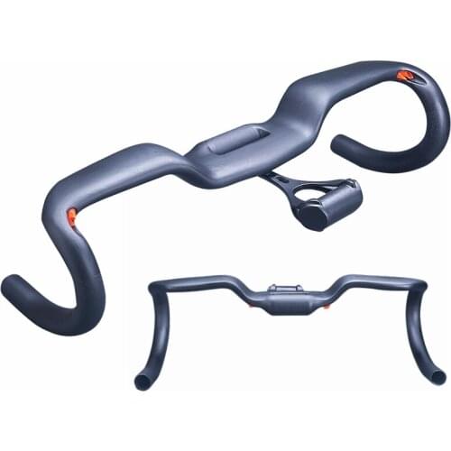 NO LOGO Matte Full UD Carbon Fiber Bicycle Road Handelbar Stopwatch Stents Diameter 31.8mm Width 380/400/420/440mm