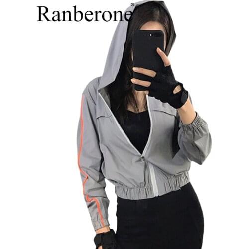 Ranberone Spring Summer New Sports Leisure Jacket Fitness Running Training Blouse Top Slim Yoga Clothes Womens Tracksuit 2020