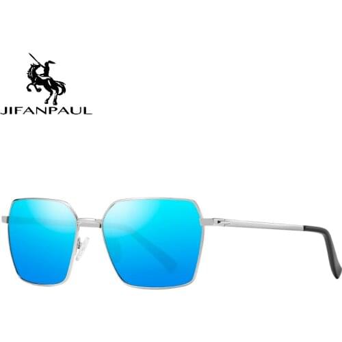 JIFANPAUL Polarized square sunglasses male classic driving travel sunglasses unisex metal frame brand design goggles male