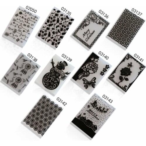 Plastic Embossing Folder Transparent Christmas Stamp For DIY Scrapbooking Card Making Template Gift Decor Cutting Dies Tool