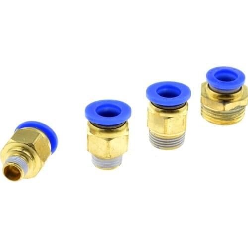 Air Pneumatic 10mm 8mm 12mm 6mm 4mm Hose Tube 1/4"BSP 1/2" 1/8" 3/8" Male Thread Air Pipe Connector Quick Coupling Brass Fitting