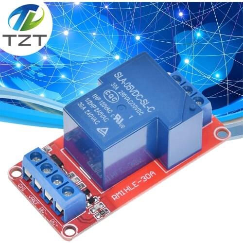 5V 30A Two-way isolation relay module High/low level trigger 5V 30A 1-Channel Relay Module+Electronic With Optocoupler
