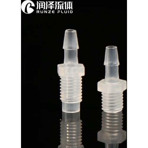 Male 1/4-28 Thread to Barbed Adapters to 1/16", 3/32", 1/8", 5/32", 3/16" ID flexible tubing for Low Pressure Fluid Systems