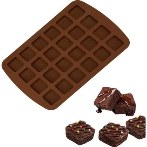 Silicone Cake Mold Make 24-cavity Silicone Squares Baking Mold Chocolate Mold Bakeware Baking Accessories Molde Silicona Tool