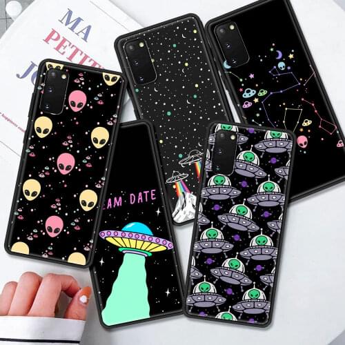 Cartoon Alien Space Silicone Case For Samsung Galaxy S20 FE 5G S21 Ultra S10e S10 Lite S8 S9 Plus Soft TPU Cover Coque Fundas