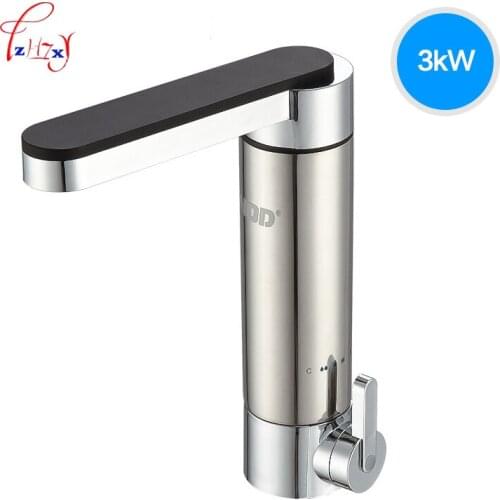 220V SJB-30 Instant Electric Hot Water Faucet Fast Faucet Heater Tankless Heating Type Kitchen Cold Dual-use 3KW Stainless Steel