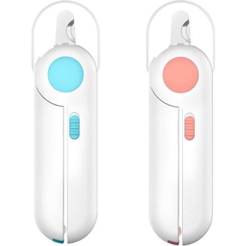 Dog Cat Nail Clippers Blood-proof Manicure Nails Scissors With Bright LED Lights Pet Grooming Supplies for Pet Paws Care