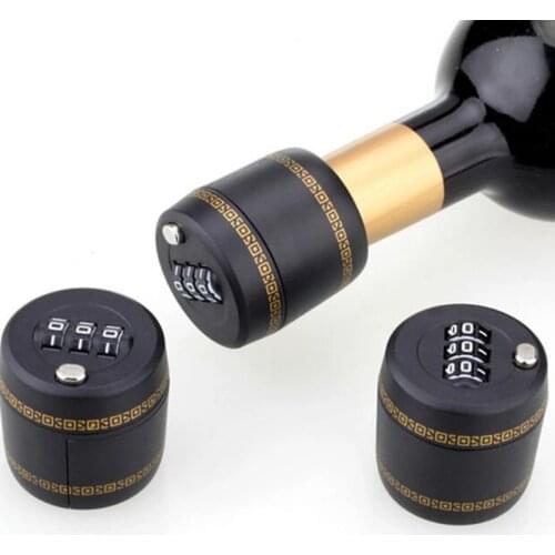 3 Digit Number Code mini wine bottle lock Password Combination bottle sealing lock