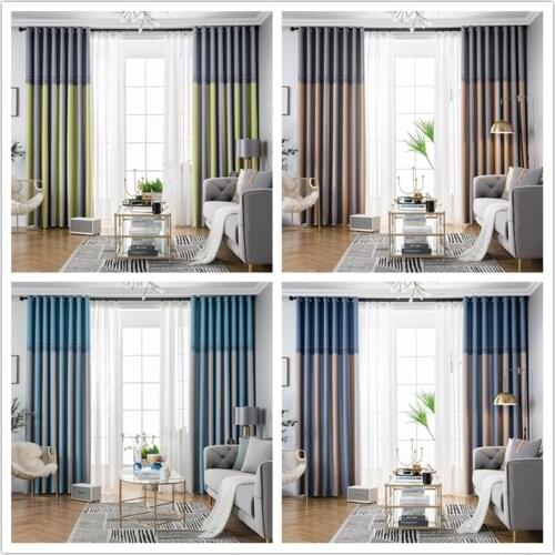 GYC2489 Gyrohome 1PC Blackout Curtain Gradient Letter Stripe "Customised" Window Linen LivingRoom Dec