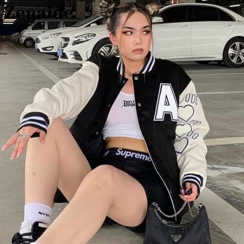 ZENAIDE Women's Black Bomber Jackets
