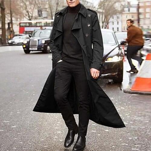 Zhang Pear Juice Men's Long Trench Coats