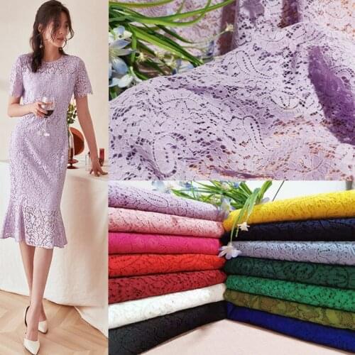 1M 150cm wide Multi-color precision strands hollow fabrics high-end home tablecloths wedding lace sewing apparel fabrics AC288