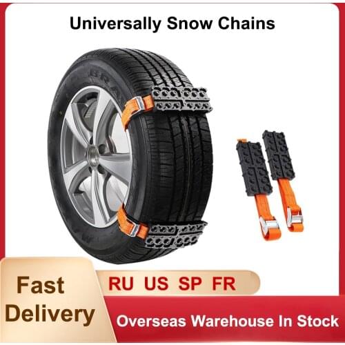 2PC snow chain Durable PU Anti-Skid Car Tire Traction Blocks With Bag Emergency Snow Mud Sand Tire Chain Straps For Snow Mud Ice