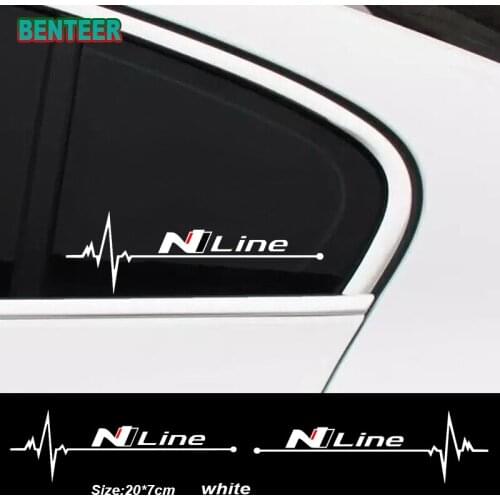 2pcs /lot car windows sticker For Hyundai i10 i20 i30 i40 ix35 TUCSON Elantra SONATA GENESIS
