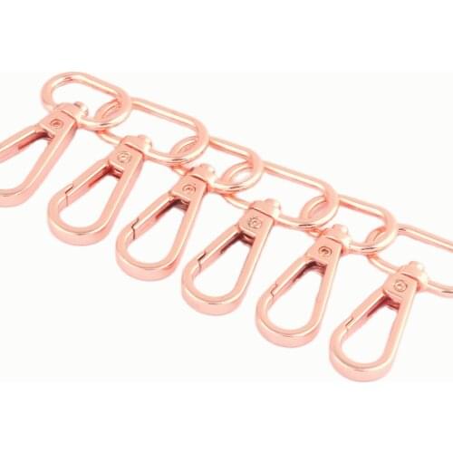 25MM Rose Gold Swivel Pet Dog Collar Supply Lobster Clasp Trigger Claw Strap Webbing Handbag Purse Bag Clip Hardware Jewelry