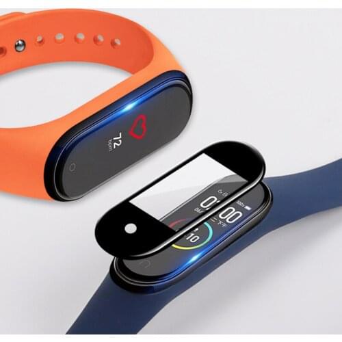 3D Protective Glass For Xiaomi Mi Band 3/4 Film On Mi Band 3/4 Smart Watch Band 4 Full Cover Soft Screen Protector Glass
