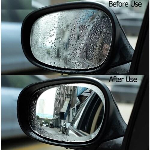 Anti Fog Car Sticker Car Mirror Window Clear Film Car Rearview Mirror Protective Film Waterproof 2 Pcs/Set T-00047