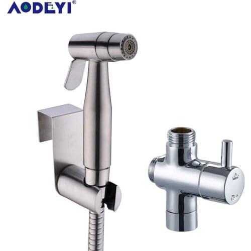 Bidet Two Function Toilet Hand Held Diaper Sprayer Shower Shattaf Bidets Spray Douche Kit Jet 304 Stainless Steel Portable