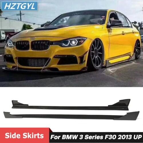 MA Style Carbon Fiber Material Side Skirts Lip For BMW 3 Series F30 MT Car Tuning 2013 Up