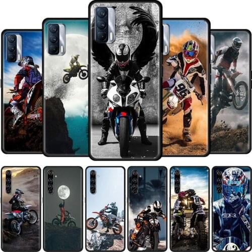 Moto Cross motorcycle sports Cell Phone Case for Realme 6 7 8 C3 C21 XT 5 X7 X50 Pro 5G C11 7i C15 C20 C20A C21Y GT Master Cover