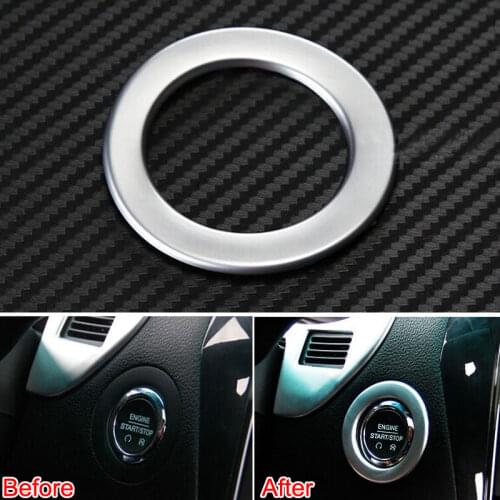 ABS Decorative Ignition Engine Start Stop Button Cover Trim Ring Frame Deocration Car Stickers Fits For Ford Explorer 2016