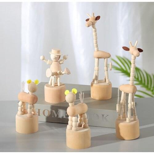 Wooden crafts creative animal ornaments childrens toys Handmade Crafts Sculpture Modern Art Home Decoration Accessories