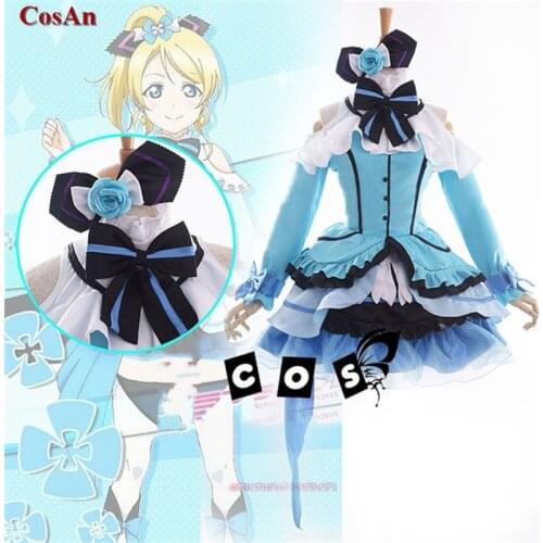 Hot Anime LoveLive Ayase Eli Cosplay Costume Kira Kira Sensation Lovely SJ Uniform Dress Activity Party Role Play Clothing S-XL