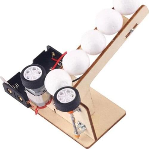 Creative Electric Ball Pitching Materials DIY Wooden School Projects Science Educational Experiment Teaching Equipment Model Kit