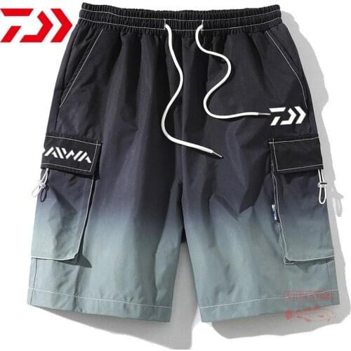 Summer Fishing Shorts Daiwa Men Outdoor Sport Shorts Breathable Multiple Pockets Shorts Cycling Fishing Shorts Fishing Clothing