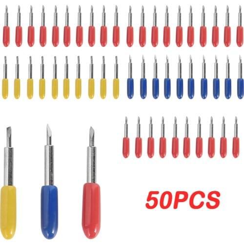 50PCS Roland Cricut Cutting Plotter Offset Knife Blade 30/45/60 Degrees Milling Cutter Lettering Knifes Woodworking Carving Tool