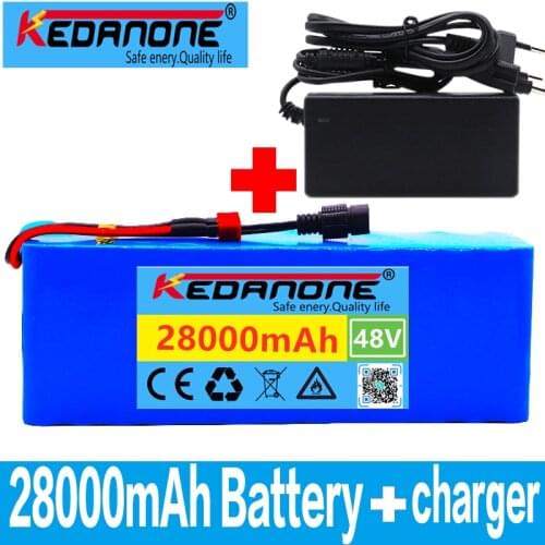 48v Lithium ion Battery 48V 28Ah 1000W 13S3P Lithium ion Battery Pack For 54.6v E-bike Electric Bicycle Scooter With BMS+Charger