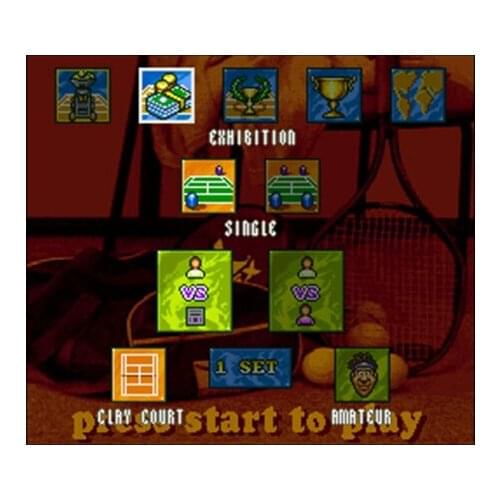 International Tennis Tour NTSC Version 16 Bit 46 Pin Big Gray Game Card For USA Game Players