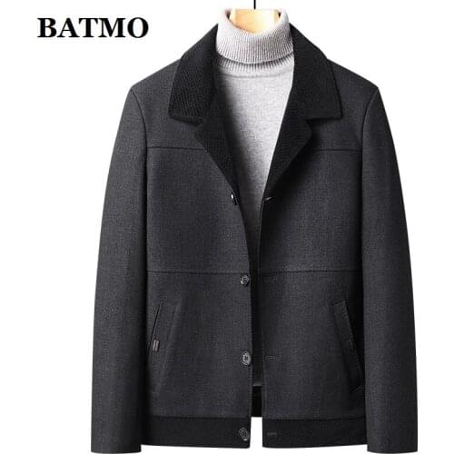 BATMO 2021 new arrival autumn&winter high quality wool jackets men,male coat ,plus-size L-8XL 2122