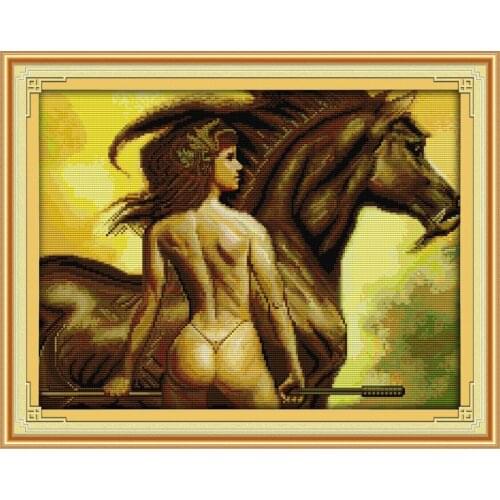 Rivalry cross stitch kit people 18ct 14ct 11ct count print canvas stitches embroidery DIY handmade needlework