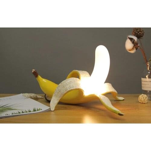Banana table lamp post-modern creative table lamp bedroom Nordic design banana lamp simple European designer Nordic table lamp