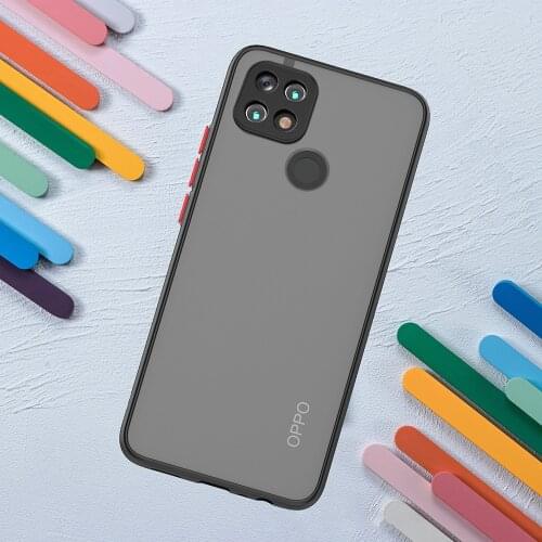 Original Translucent Matte Phone Case for OPPO A15 A15S A35 Shockproof Armor Luxury Camera Protection Frosted Bumper Cover Funda