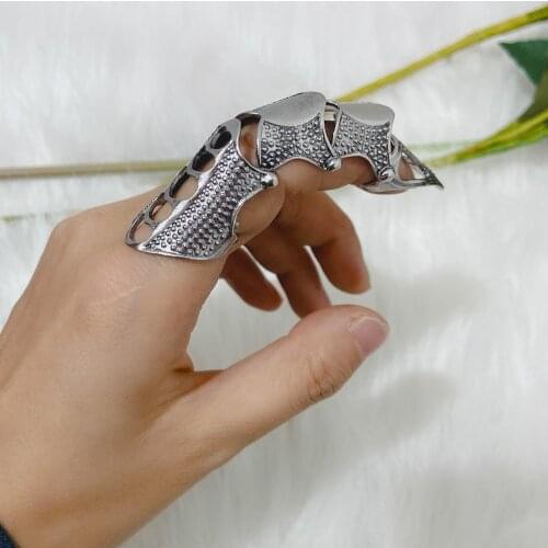 Punk Retro Nail Joints Ring for Women Men Fashion Creativity Personality Adjustable Couples Jewelry Girl Party Wedding Gifts New