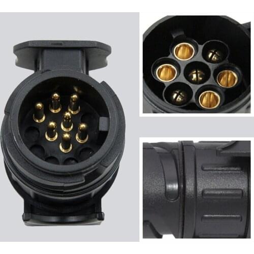 13 To 7 Pin Trailer Connector 12V Towbar Towing Plug Adapter Durable Waterproof RV Plugs Socket Adapter Protects Accessories