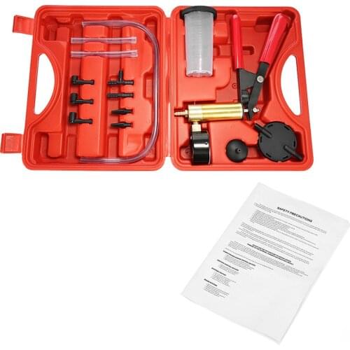 CHIZIYO DIY Hand Held Vacuum Pump Set Brake Bleeder Kit Diagnostic Tester Brake Fuid Emission Tool