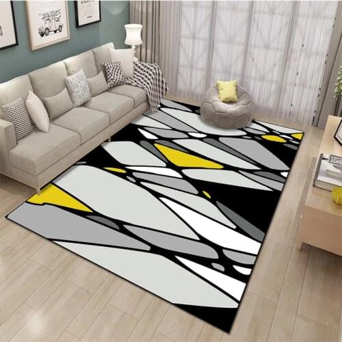 Modern geometric printing living room carpet Nordic bedroom decoration area carpet removable pad can be washed non-slip can be c