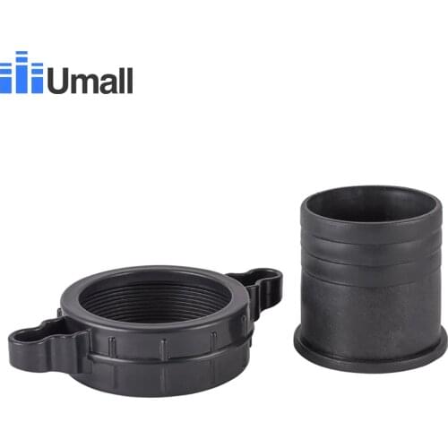 2 Inches Generic Plastic Gasoline Gas Water Pumps Pipe Connecting Wrench Connector Fitting Black PVC Female Thread Repair Parts