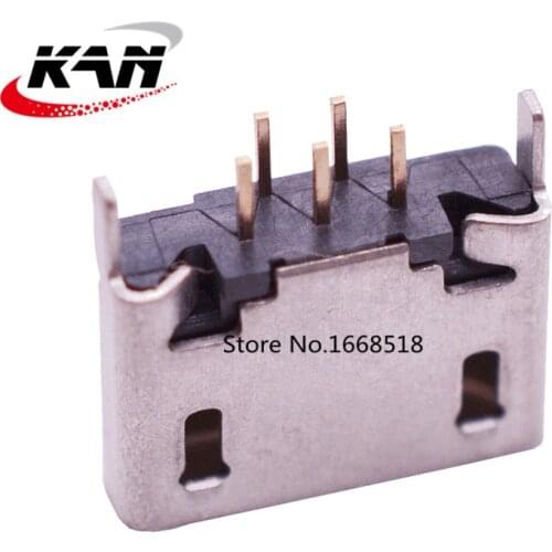 20pcs Vertical MICRO mini USB 5pin female seat 180 degrees jack 5P Direct plug-in USB connector charging port sock power plug