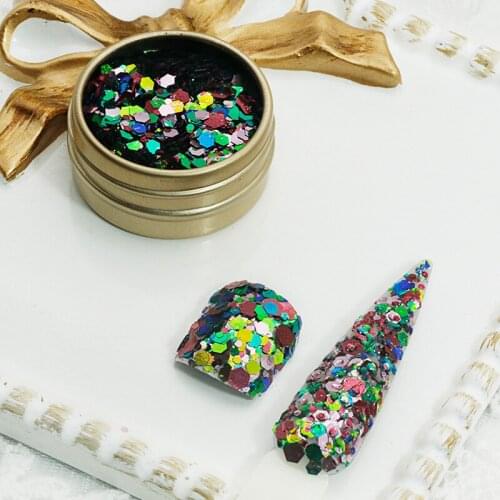 1 Box Chameleon Chunky Sparkly Glitter Color Changing Iridescent Glitter For Resin Trumbers Cosmetic Holographic Chunky Glitter