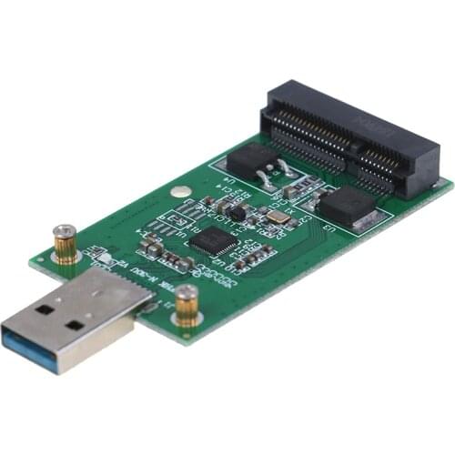 1Pc Mini USB 3.0 To PCIE mSATA External SSD PCBA Conveter Adapter Card PC Accessories