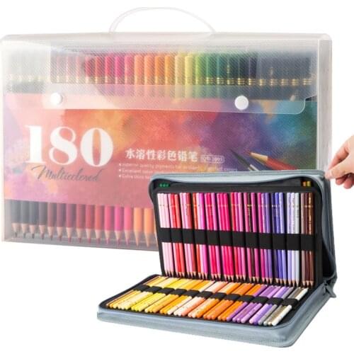 180 Colour Wooden Drawing Set 2B Watercolor Pencil Art Supplies Professional Colored Oil Pencils Painting School Stationery Gift