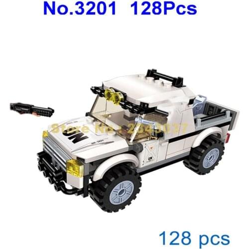 3201 128pcs Military War Urban Series Thunder Mission Danger Mountain Car 2 Building Blocks Toy