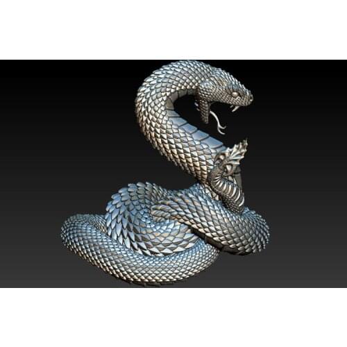 3D model for cnc or 3D printers in STL file format -Snake