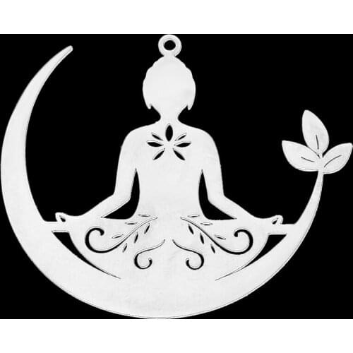 5pcs/lot 100% Stainless Steel Buddha Statue DIY Earring Pendant Charm Wholesale Custom Charms Top Quality Pendants